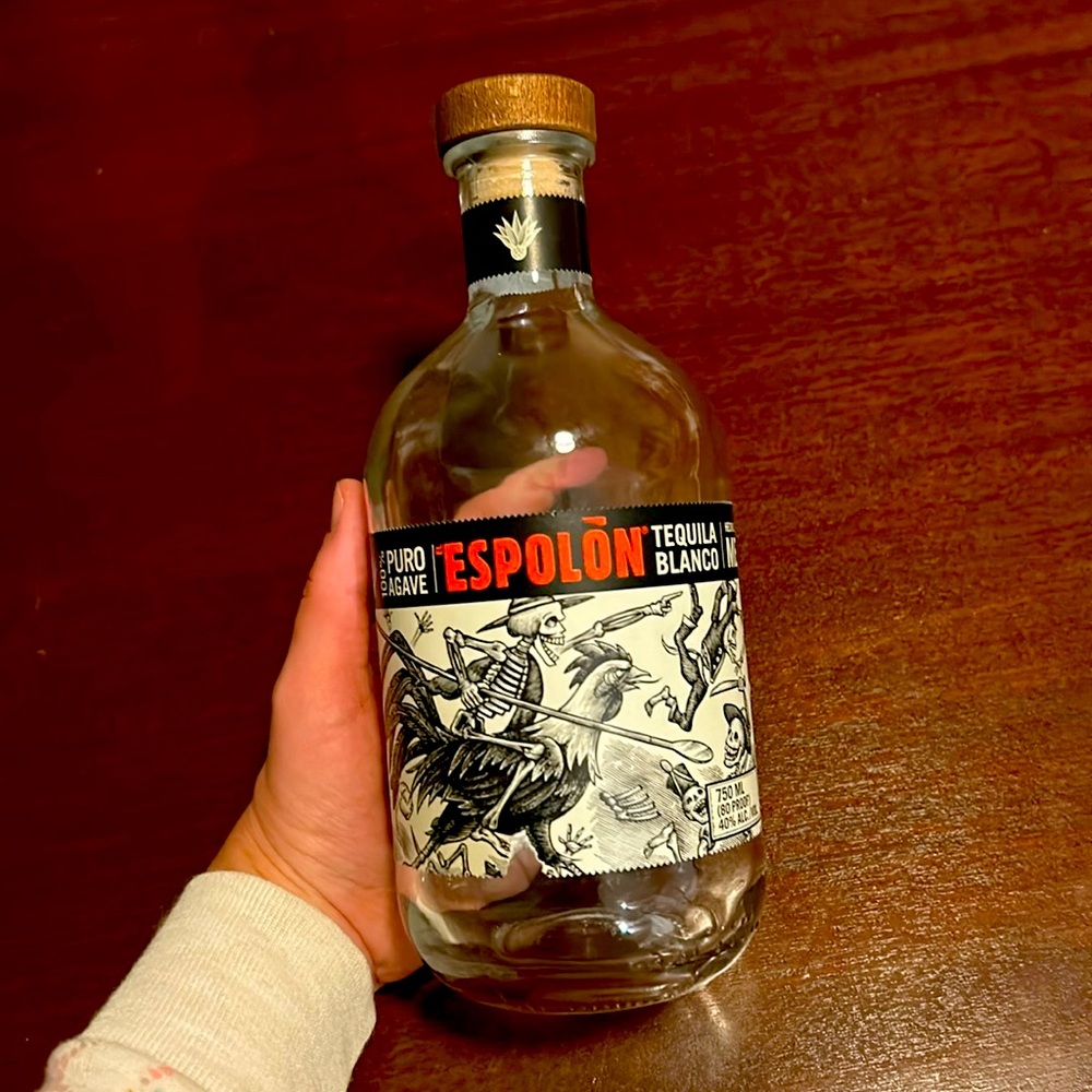 Empty Liquor Bottle; Espolon Tequila 375 ml; Empty Bottle; Crafting Bottle